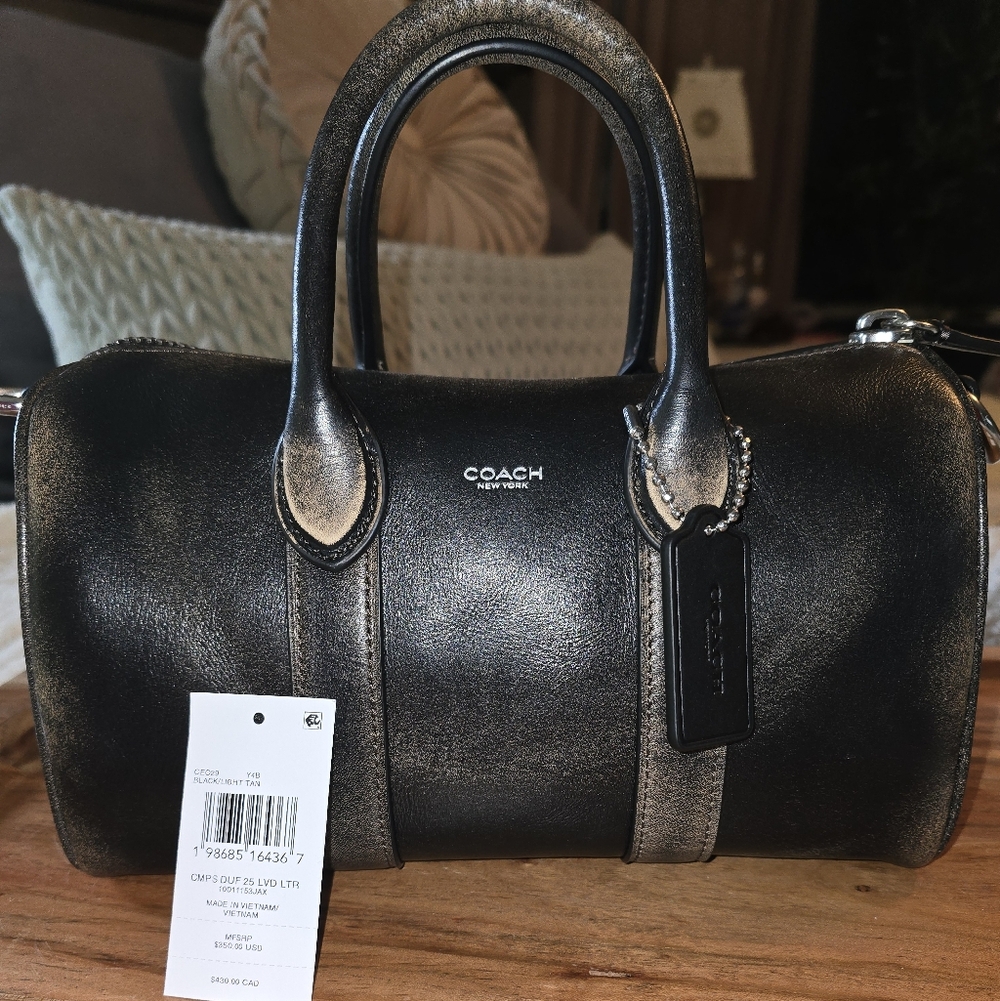 Coach Compass 25 In Loved Leather